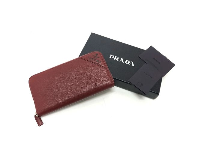Prada Red Leather Long Wallet - view 12