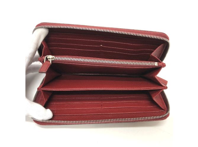 Prada Red Leather Long Wallet - view 9