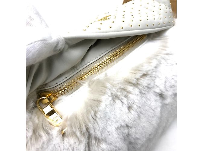 Borsa Clutch Off White di Prada Bianco - vista 4