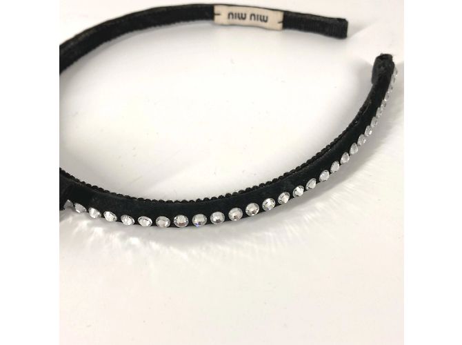 Fascia per capelli nera Miu Miu Katyusha Nero - vista 2