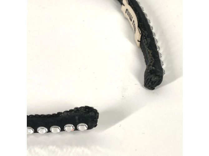 Fascia per capelli nera Miu Miu Katyusha Nero - vista 4