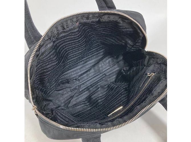 Borsa a mano Prada in tessuto nero - vista 12
