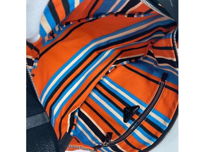 Borsa a Spalla Prada 2VY007 Stripe Arancione - vista 13