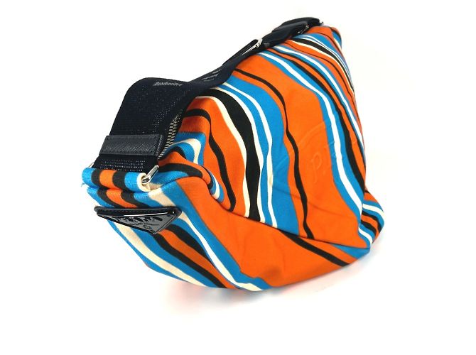 Borsa a Spalla Prada 2VY007 Stripe Arancione - vista 3
