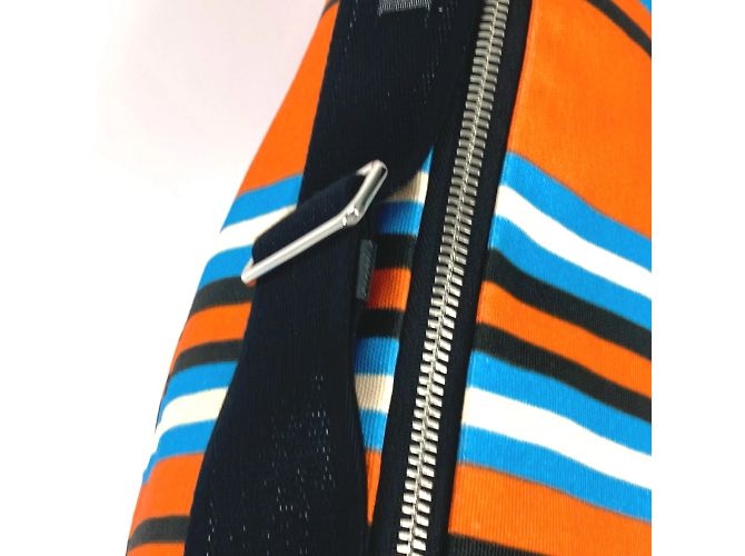Borsa a Spalla Prada 2VY007 Stripe Arancione - vista 6