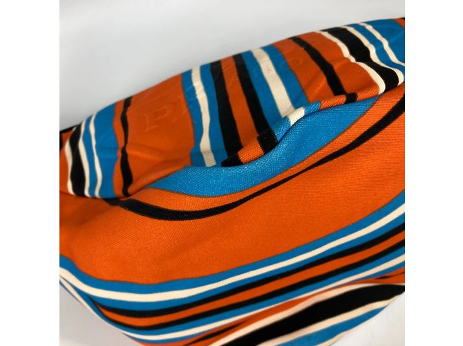 Borsa a Spalla Prada 2VY007 Stripe Arancione - vista 8