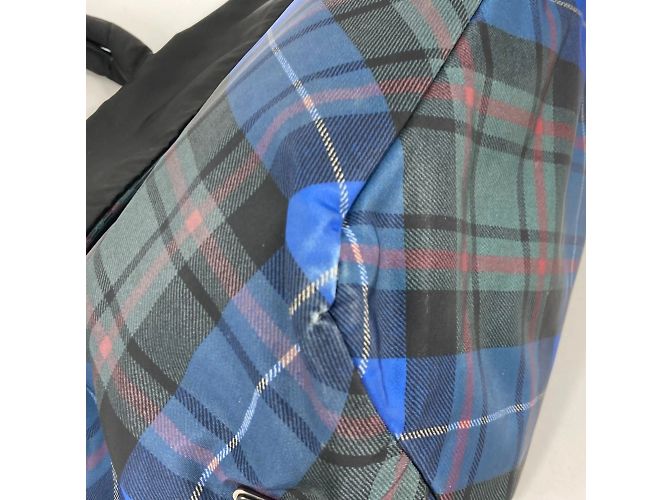 Borsa a spalla in tessuto nero Prada - vista 10