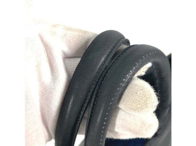 Borsa a spalla in tessuto nero Prada - vista 11