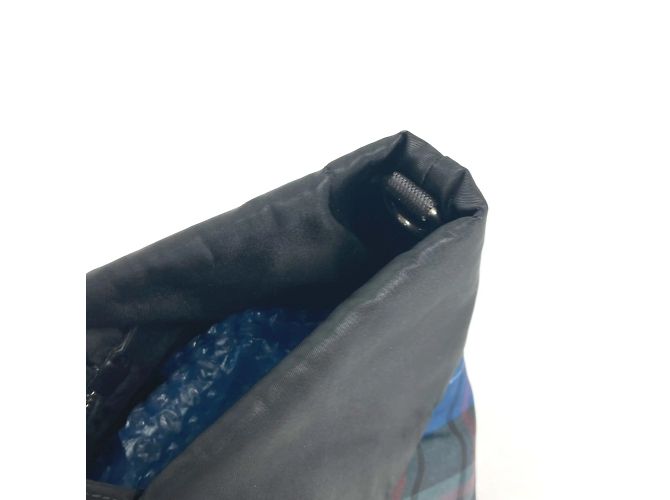 Borsa a spalla in tessuto nero Prada - vista 12