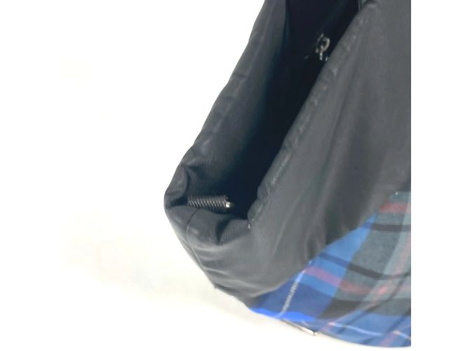 Borsa a spalla in tessuto nero Prada - vista 13