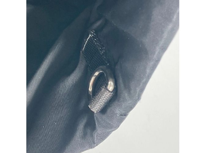 Borsa a spalla in tessuto nero Prada - vista 17