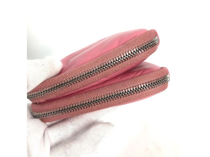 Borsa a spalla in pelle rosa Prada - vista 7