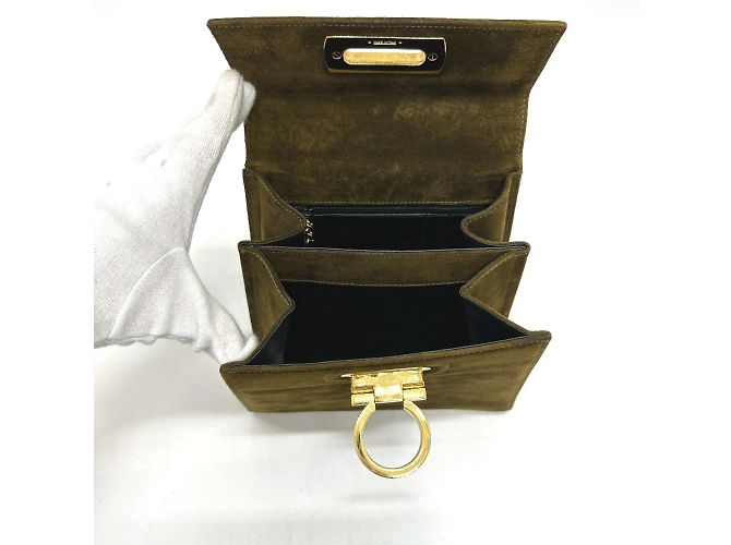 Borsa a mano Gancini di Salvatore Ferragamo Marrone - vista 12