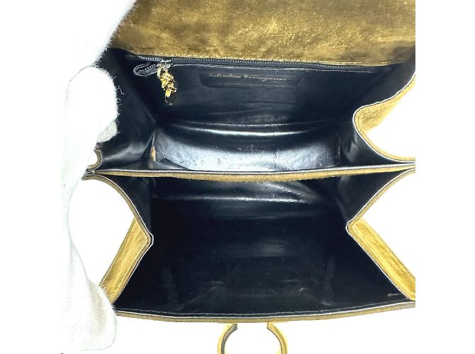 Borsa a mano Gancini di Salvatore Ferragamo Marrone - vista 13