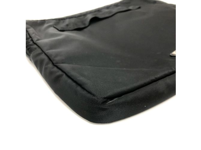 Clutch in tessuto nero Prada - vista 3