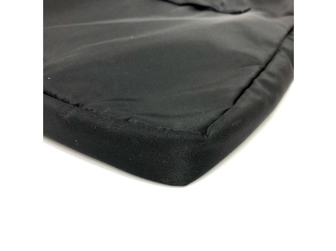 Clutch in tessuto nero Prada - vista 4