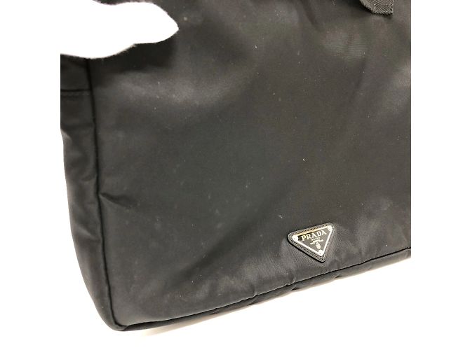 Clutch in tessuto nero Prada - vista 9