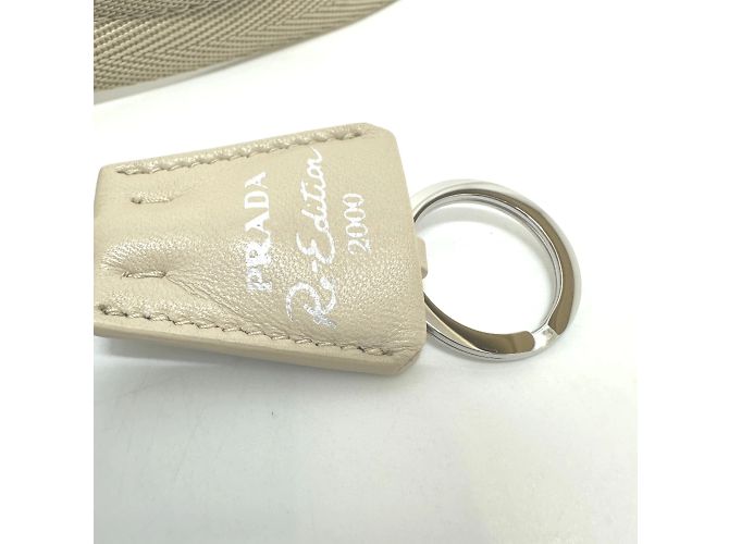Borsa in pelliccia beige Prada 1NE515 - vista 8