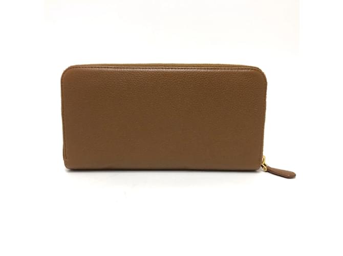 Prada Brown Leather Long Wallet - view 2