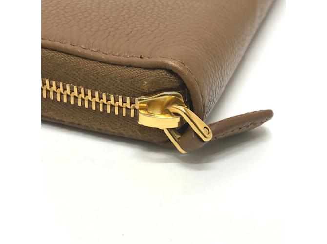 Prada Brown Leather Long Wallet - view 5