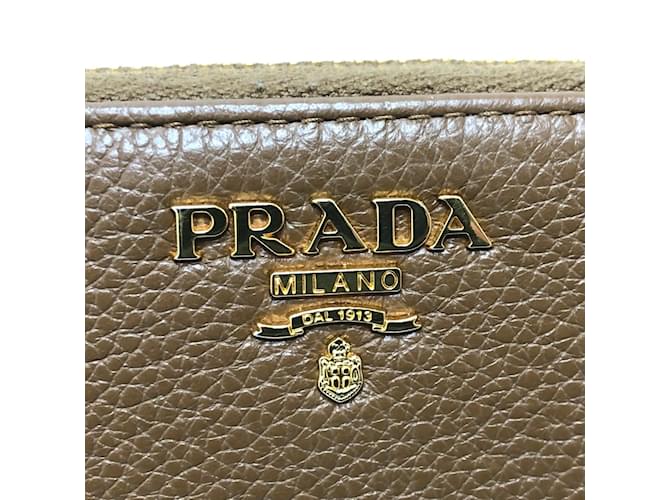 Prada Brown Leather Long Wallet - view 7