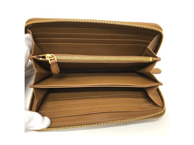 Prada Brown Leather Long Wallet - view 8