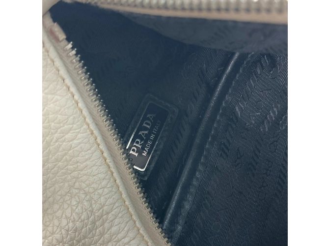 Borsa a Spalla con Logo Triangolo Prada 2VZ098 Bianco - vista 12
