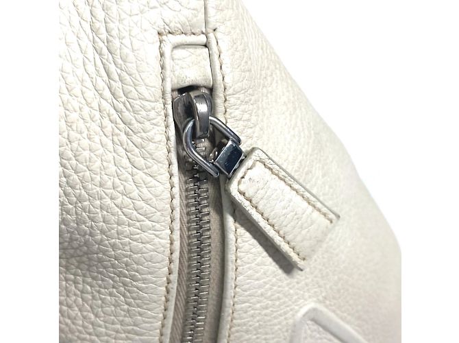 Borsa a Spalla con Logo Triangolo Prada 2VZ098 Bianco - vista 4