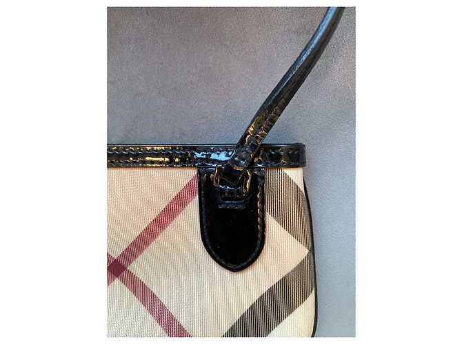 Borsa Mini Pochette Burberry Check Beige - vista 10