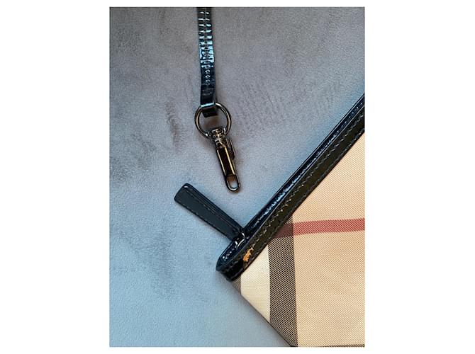 Borsa Mini Pochette Burberry Check Beige - vista 11