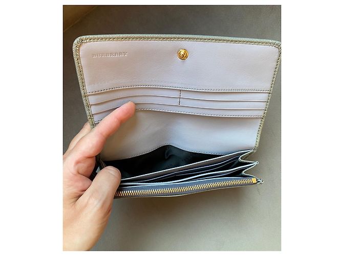 Burberry Billetera Continental con Solapa Gris - vista 12