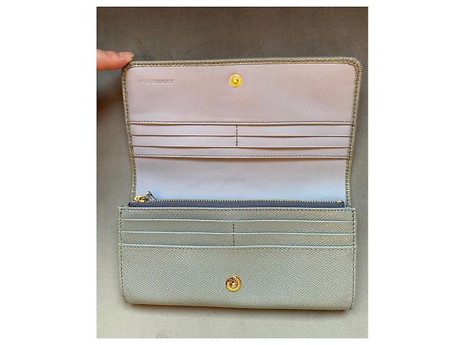 Burberry Billetera Continental con Solapa Gris - vista 8