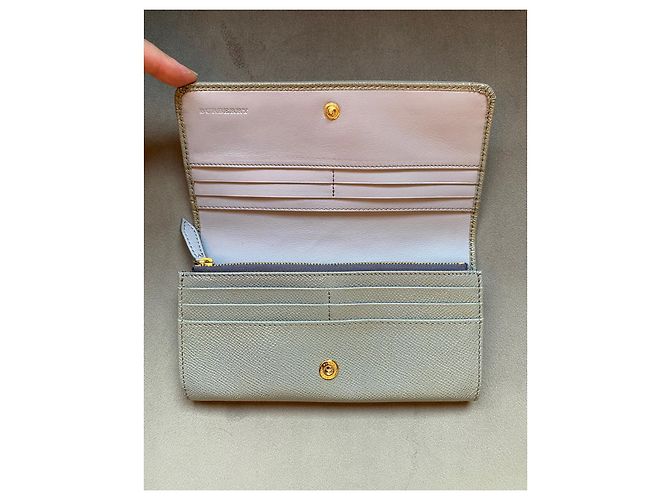 Burberry Billetera Continental con Solapa Gris - vista 9