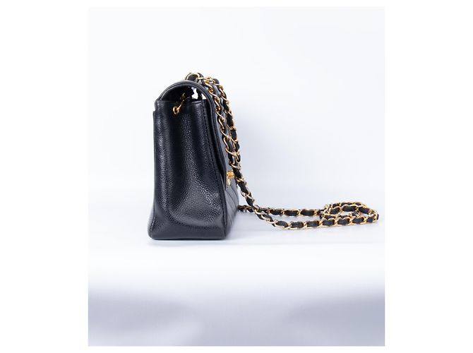 Borsa Chanel Diana Medium in pelle caviar nera Nero - vista 14