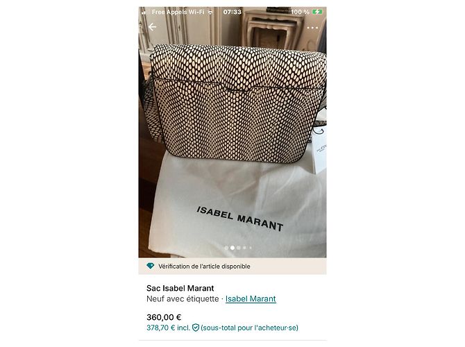Isabel Marant Etoile Handtasche aus Python Leder Python drucken - Ansicht 10