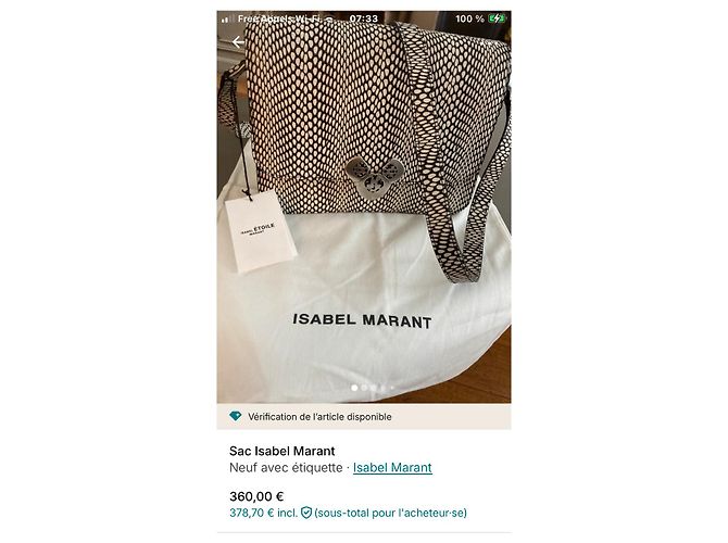 Isabel Marant Etoile Handtasche aus Python Leder Python drucken - Ansicht 11
