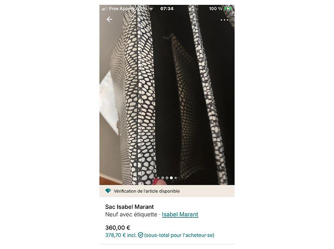 Isabel Marant Etoile Handtasche aus Python Leder Python drucken - Ansicht 12