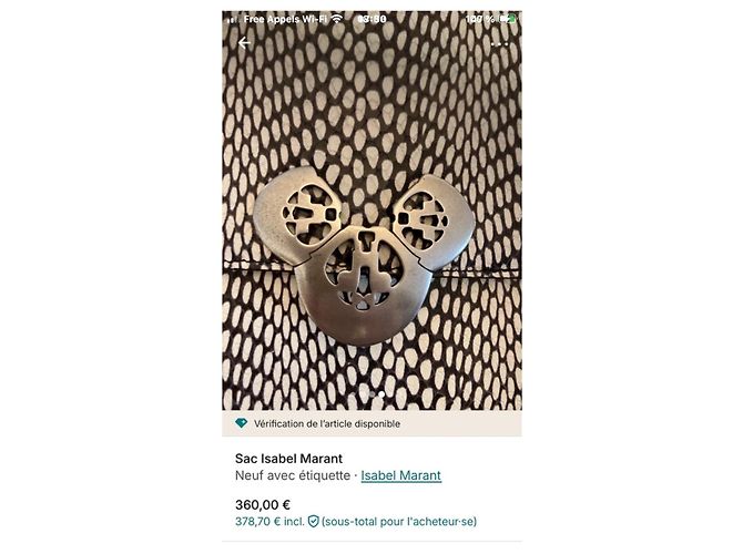 Isabel Marant Etoile Handtasche aus Python Leder Python drucken - Ansicht 3