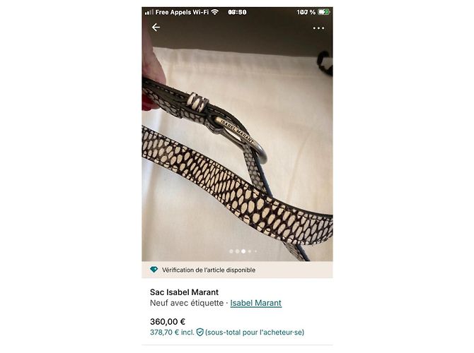 Isabel Marant Etoile Handtasche aus Python Leder Python drucken - Ansicht 4