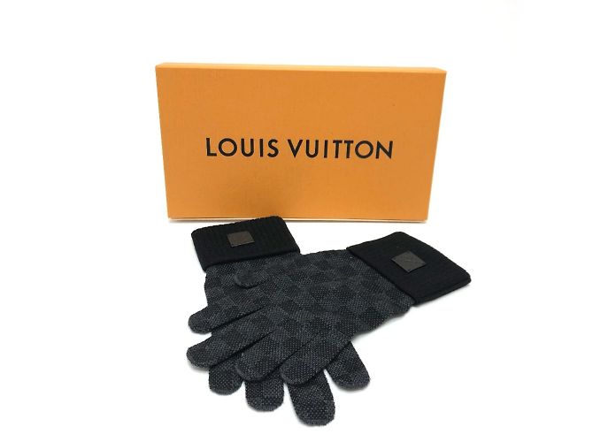 Guanti Damier Graphite Louis Vuitton M77992 Nero - vista 7