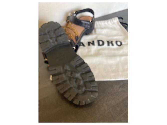 Sandali Sandro in corda color cognac - vista 2