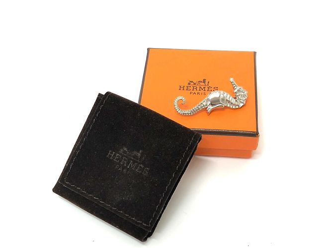 Hermès Silberne Corsage Brosche von Hermes - Ansicht 5