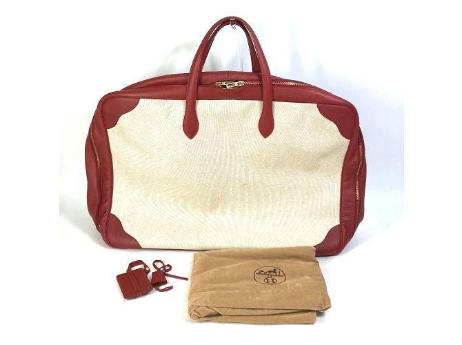 Duffle Hermès Borsa da viaggio Boston beige Hermes - vista 2