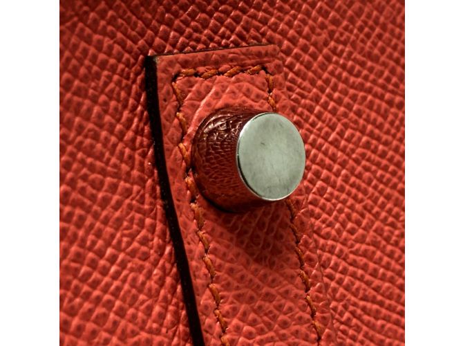 Borsa in pelle rosa Crevetto di Hermès - vista 10