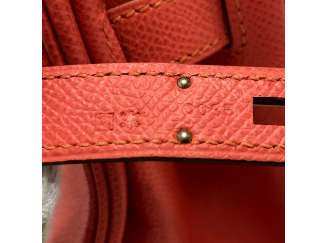 Borsa in pelle rosa Crevetto di Hermès - vista 15
