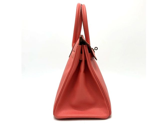 Borsa in pelle rosa Crevetto di Hermès - vista 3