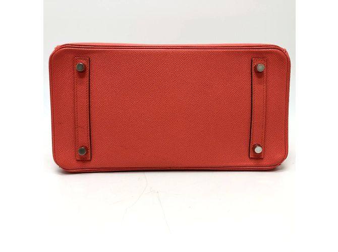 Borsa in pelle rosa Crevetto di Hermès - vista 7
