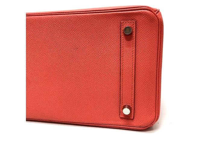 Borsa in pelle rosa Crevetto di Hermès - vista 9