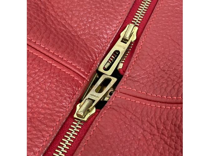 Duffle Hermès Borsa Boston in pelle rossa Hermes Rosso - vista 10
