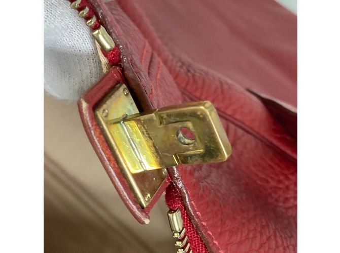 Duffle Hermès Borsa Boston in pelle rossa Hermes Rosso - vista 13